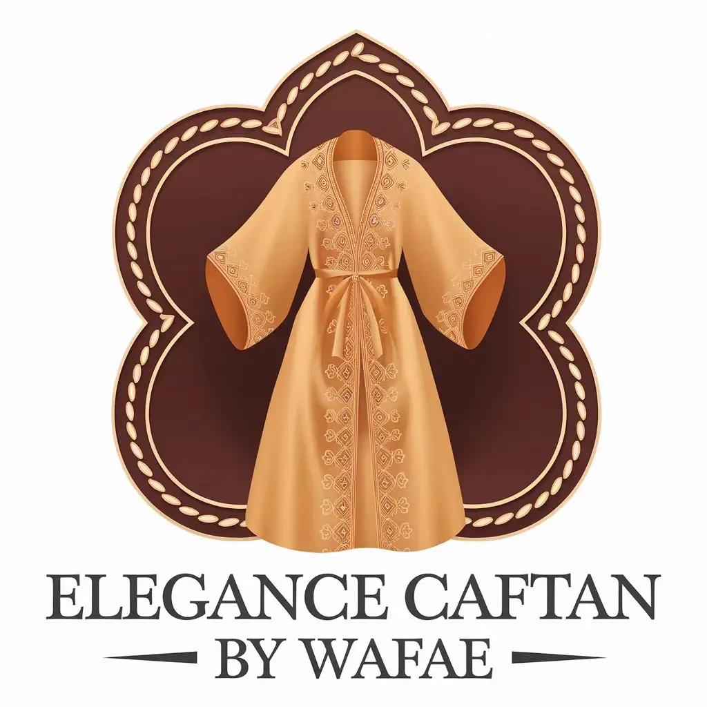 LOGO Design for Elegance Caftan by Wafae 3D Moroccan Caftan Theme for Beauty Spa Industry