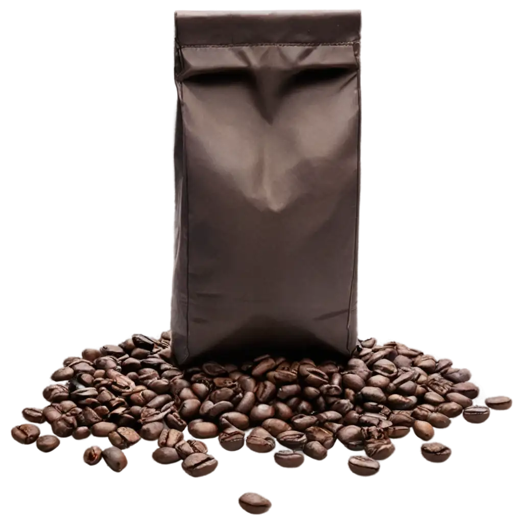 HighQuality-PNG-Image-of-a-Bag-of-Scattered-Coffee-Beans-for-Versatile-Use