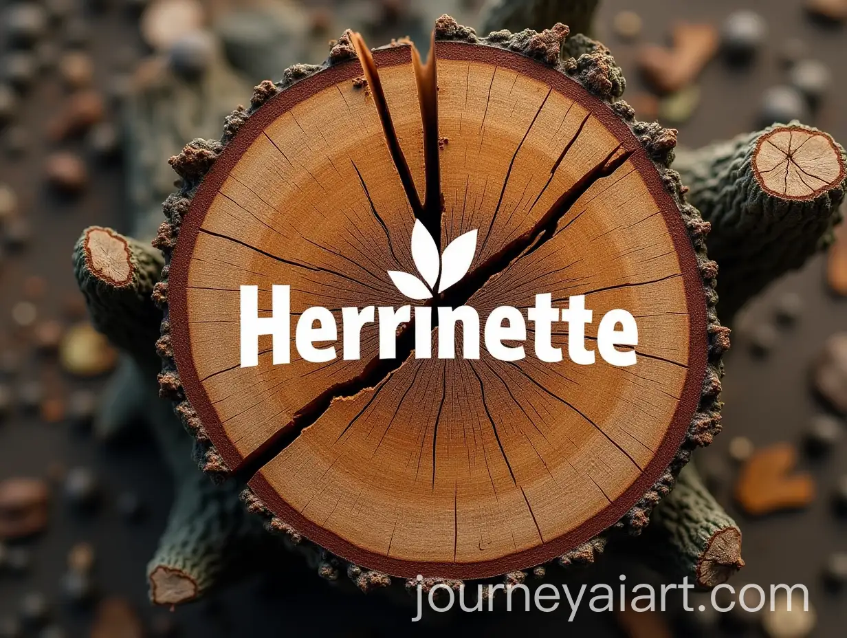Exploded-View-of-Tree-Trunk-with-Herrinette-Logo-in-the-Center
