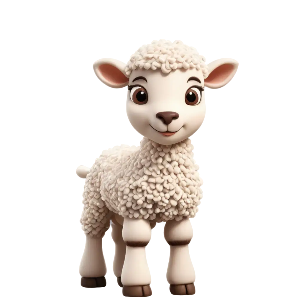 A LAMB IN CARTOON FORMAT