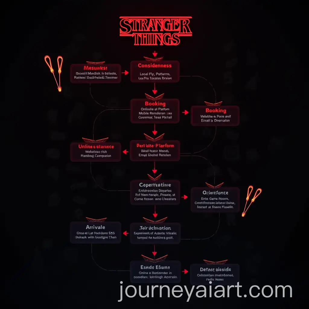 Stranger-Things-Themed-Customer-Journey-Map-with-Bold-Stages-and-Themed-Visuals