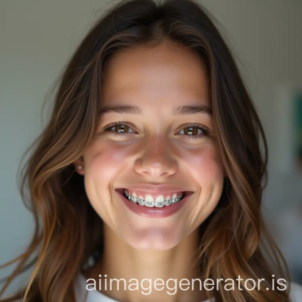 woman, 18 years, braces