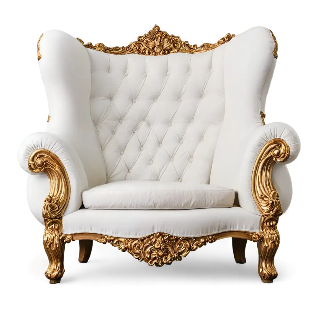 White-And-Gold-King-Chair-PNG-Regal-Throne-Illustration-for-Luxury-Designs