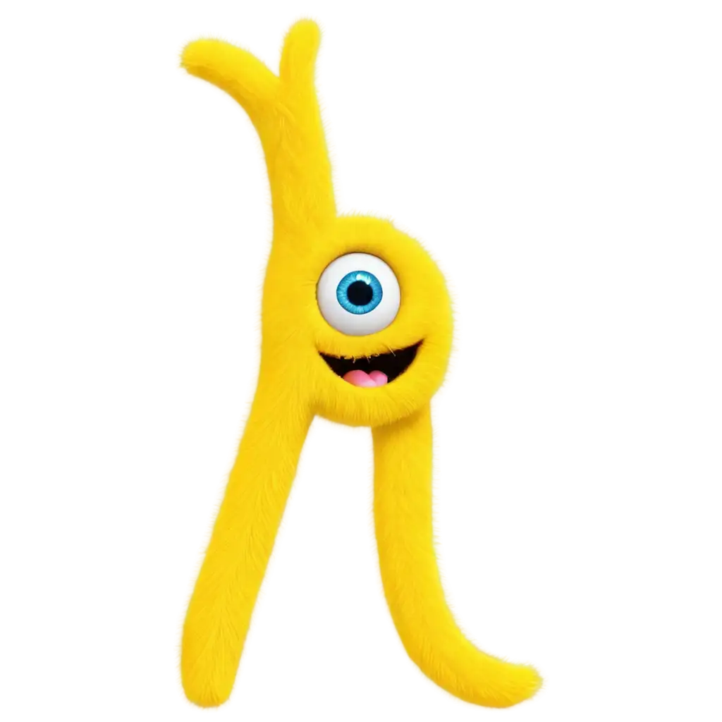 WhimsicalPNG-Image-Optimization-Fluffy-Yellow-V-Character-PNG-with-Bright-Blue-Eyes-for-Playful-Designs