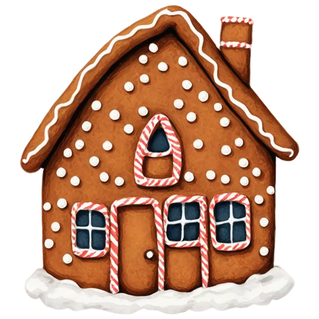 drawn little gingerbread house