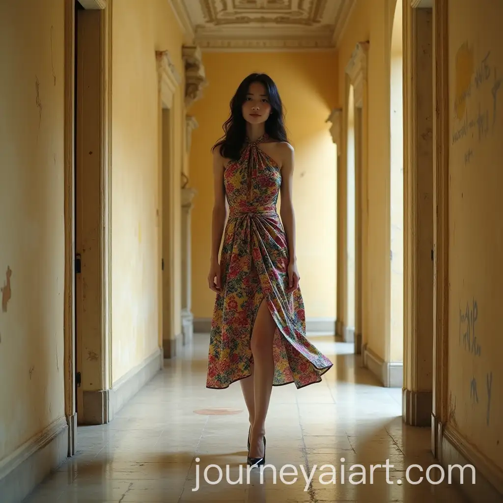Young-Thai-Woman-in-HighEnd-Geometric-Dress-Walking-Through-Decaying-Neoclassical-Mansion