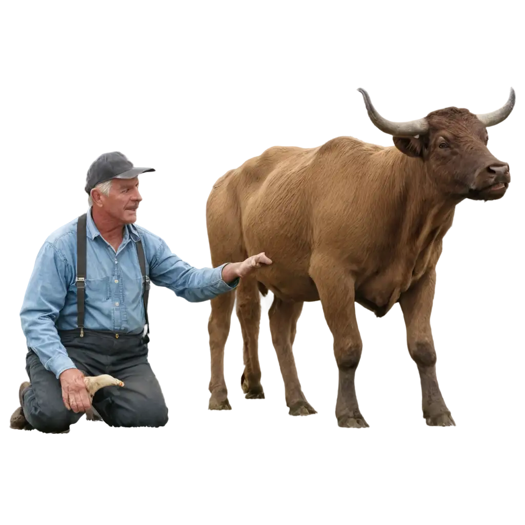 Farmer-with-Ox-HighQuality-PNG-Image-for-Diverse-Applications