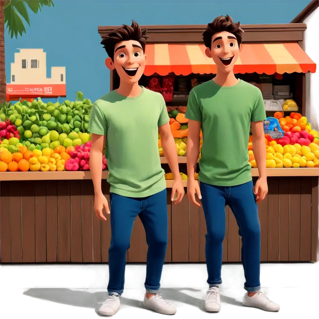 CartoonStyle-PNG-Image-of-Two-Brothers-Laughing-at-Their-Fruit-Market-Business