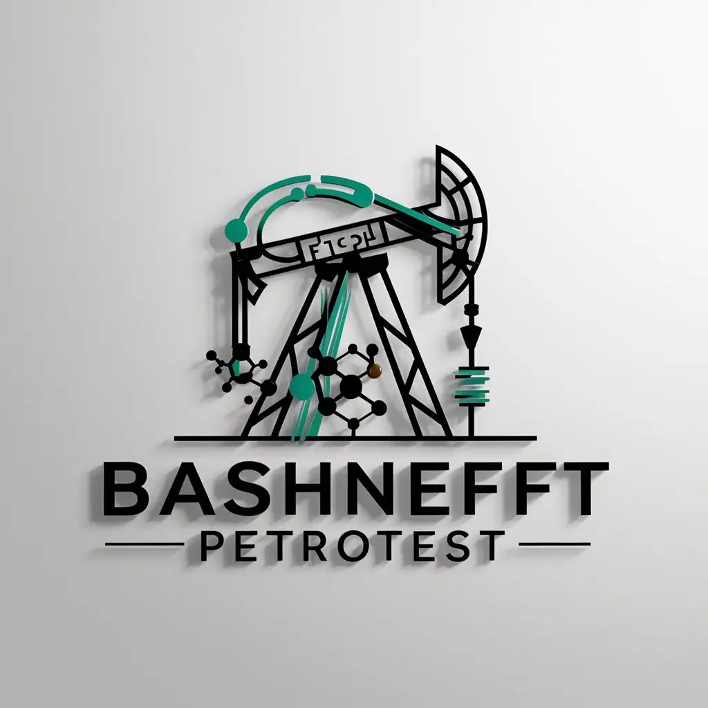 LOGO-Design-For-BashneftPetrotest-Oil-Well-Symbol-with-Emphasis-on-Science-Research-and-Ecology