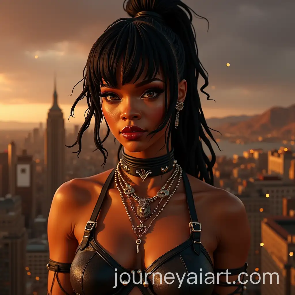 Rihanna-as-a-Wakanda-Warrior-in-a-Powerful-Pose