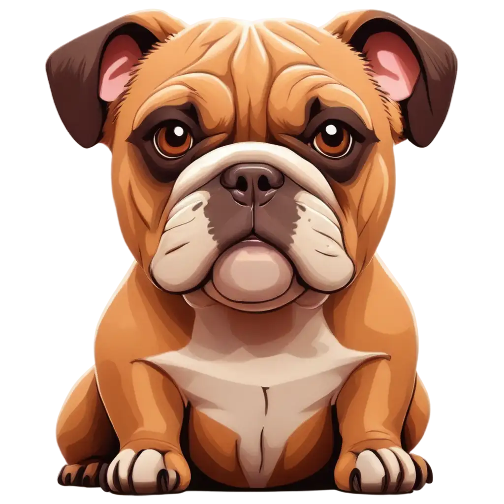 English-Bulldog-Cartoon-PNG-HighQuality-Image-for-Various-Creative-Uses