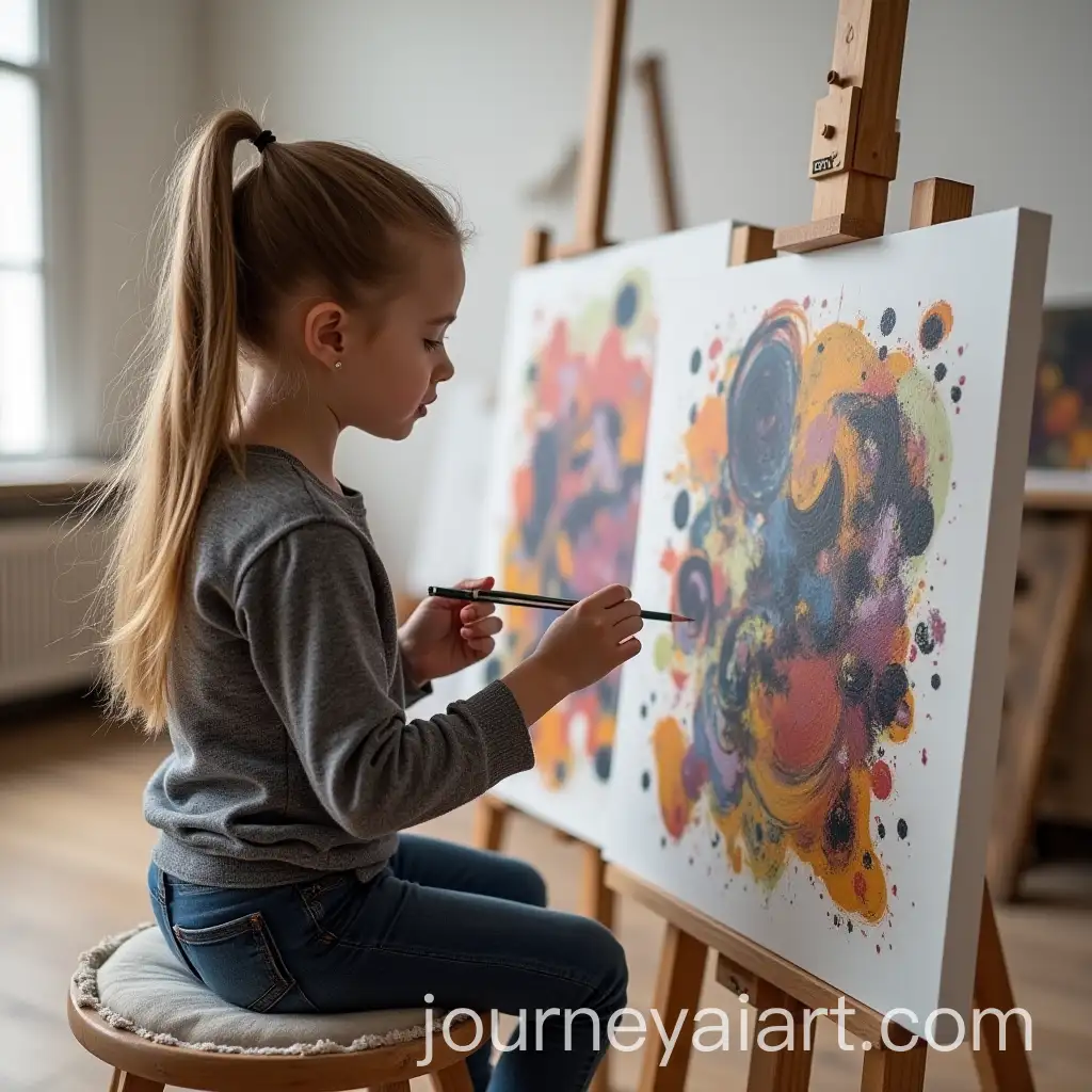 Girl-Creating-Abstract-Art-in-a-Contemporary-Studio-Setting