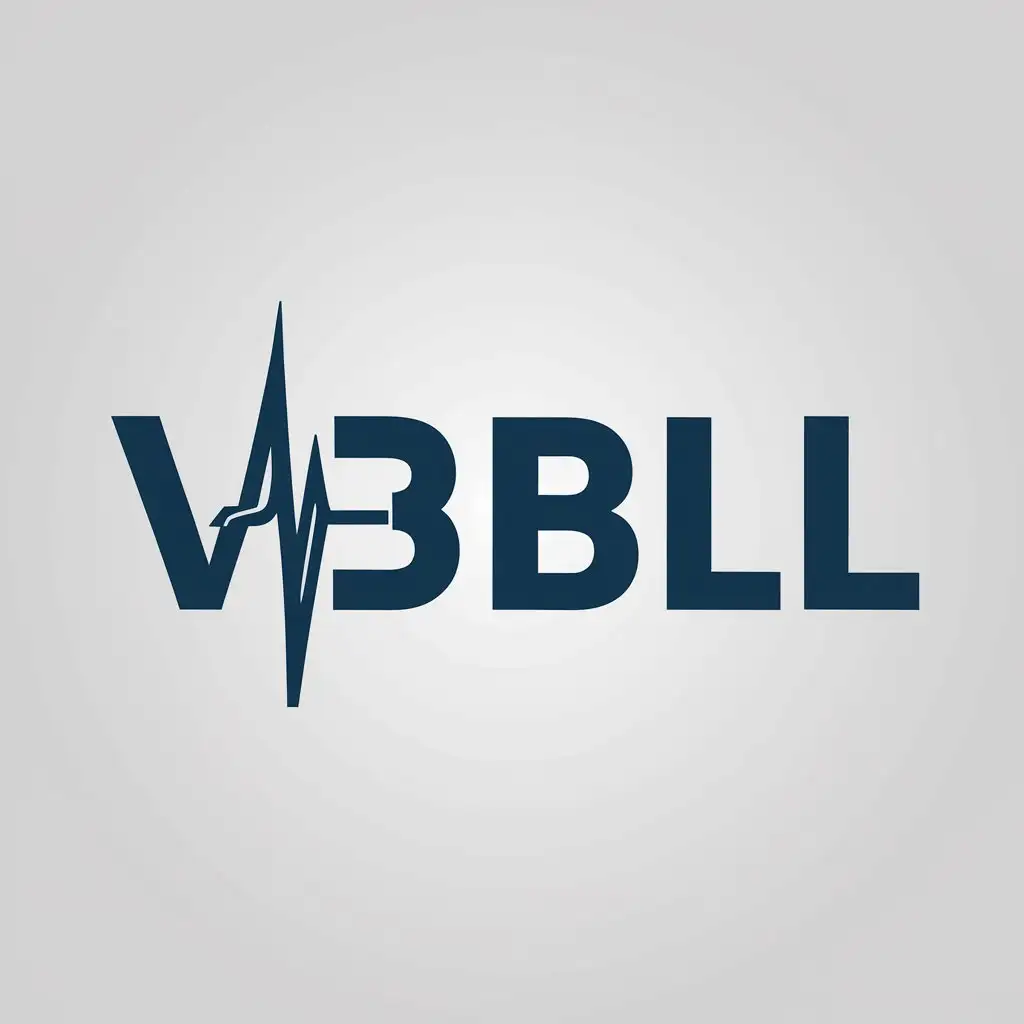 a vector logo design,with the text "VBELL", main symbol:heartbeat,Moderate,be used in Medical Dental industry,clear background