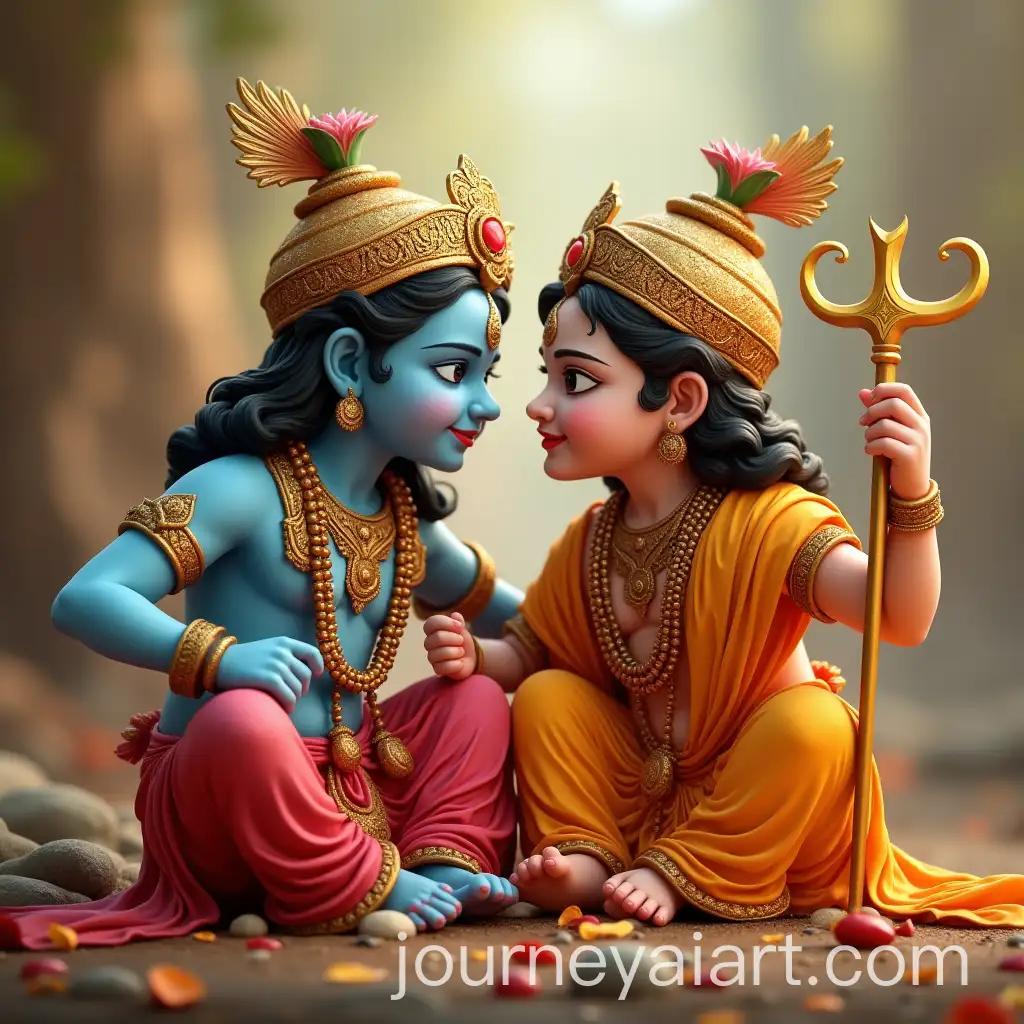 Cute-Illustration-of-Lord-Ram-and-Hanuman-Together