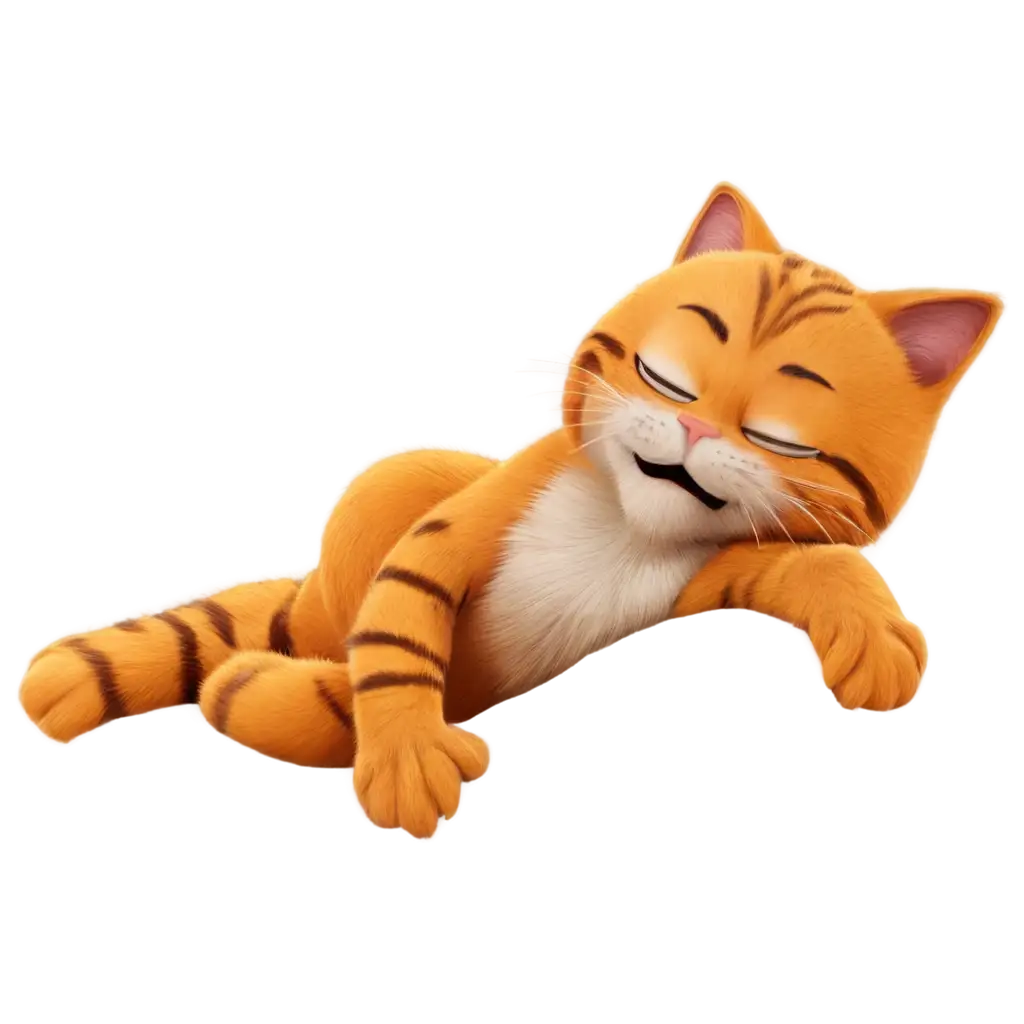 Garfield-Relaxing-Cartoon-Character-PNG-Image-HighQuality-Versatile-Design-for-Your-Projects