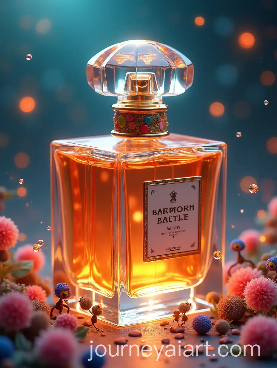 Luxurious-Perfume-Bottle-Surrounded-by-a-Playful-Cartoon-World