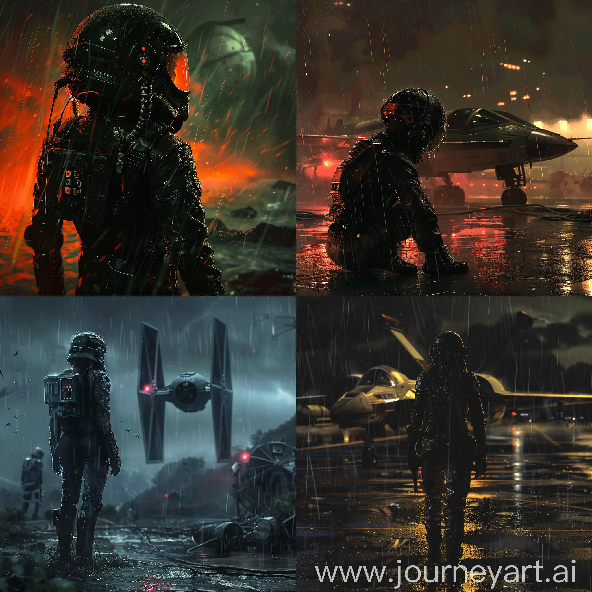 Female-TIE-Fighter-Pilot-in-Night-Rain-Landing-Pad-Scene