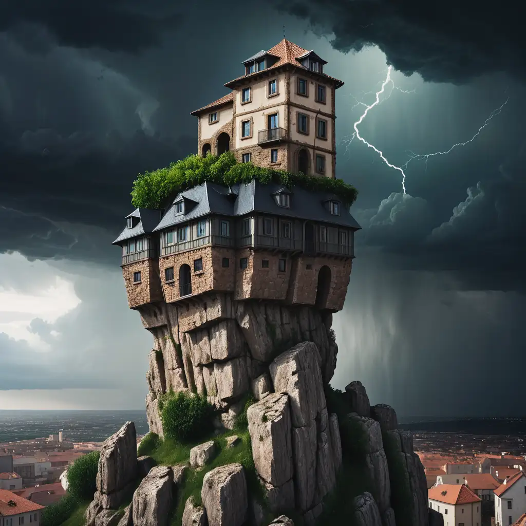 Medieval-Castle-Perched-Above-Stormy-Cityscape