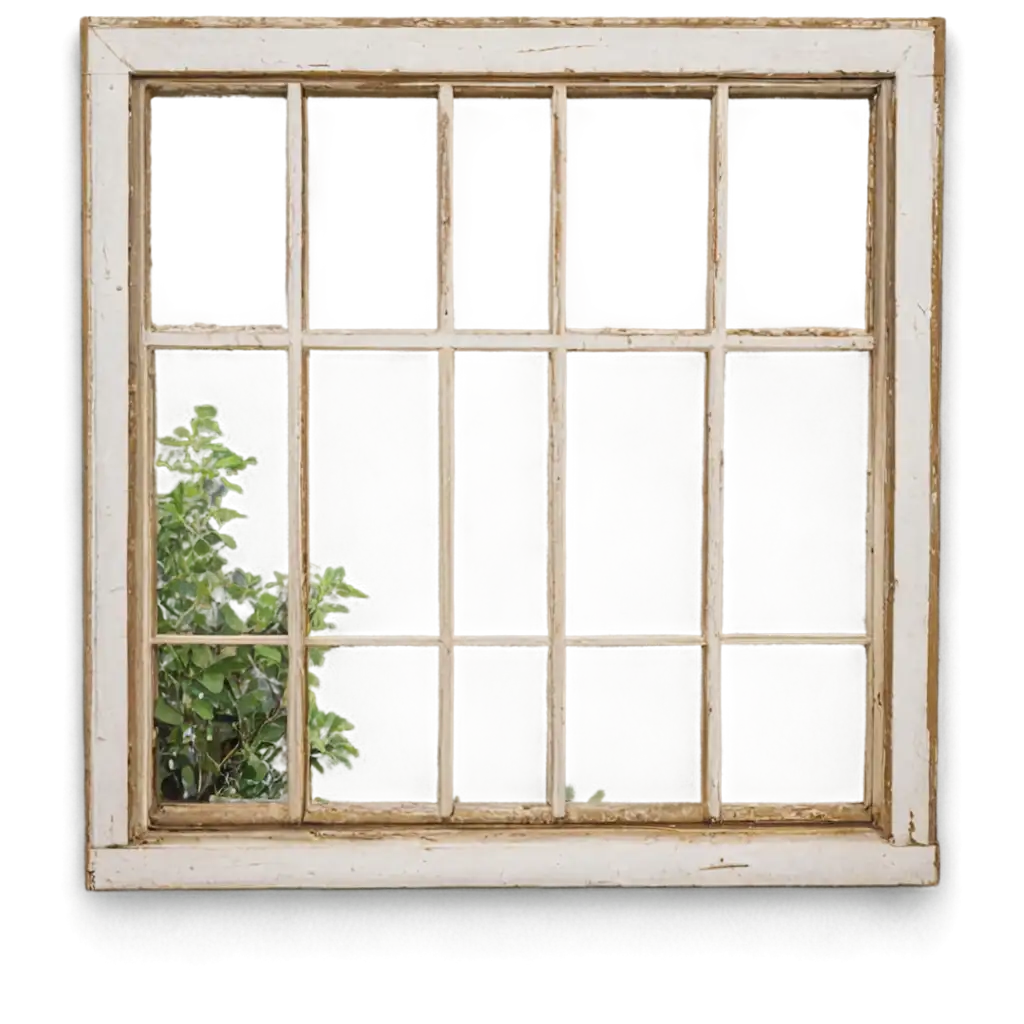 Stunning-PNG-Image-of-an-Old-Window-Overlooking-a-Serene-Backyard