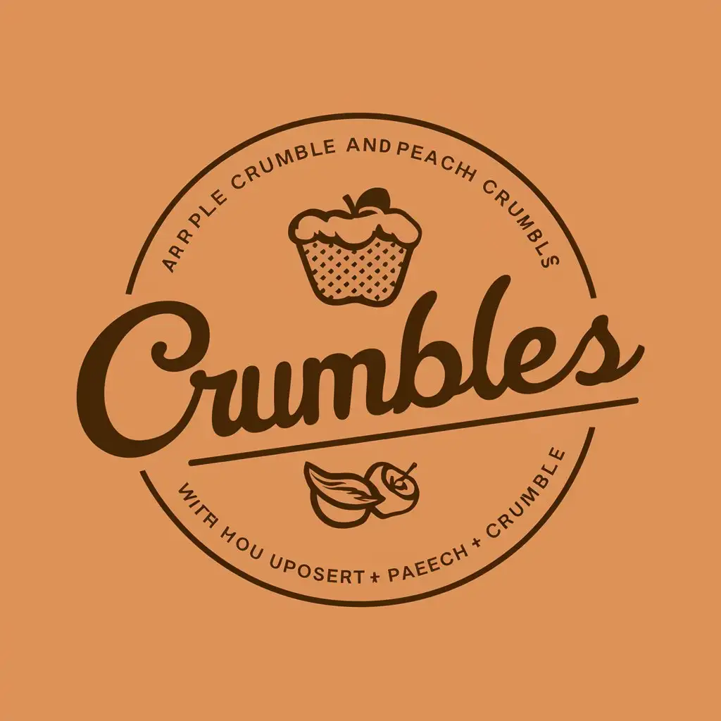 LOGO Design For Crumbles Delicious Dessert Inspired Logo and Brand Guideline