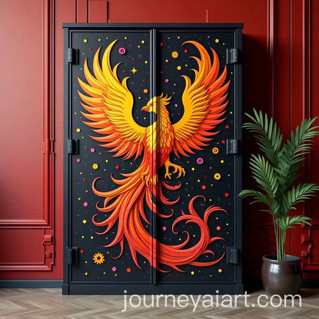 Phoenix-Cabinet-Door-Design-with-Metallurgy-and-Trade-Union-Elements
