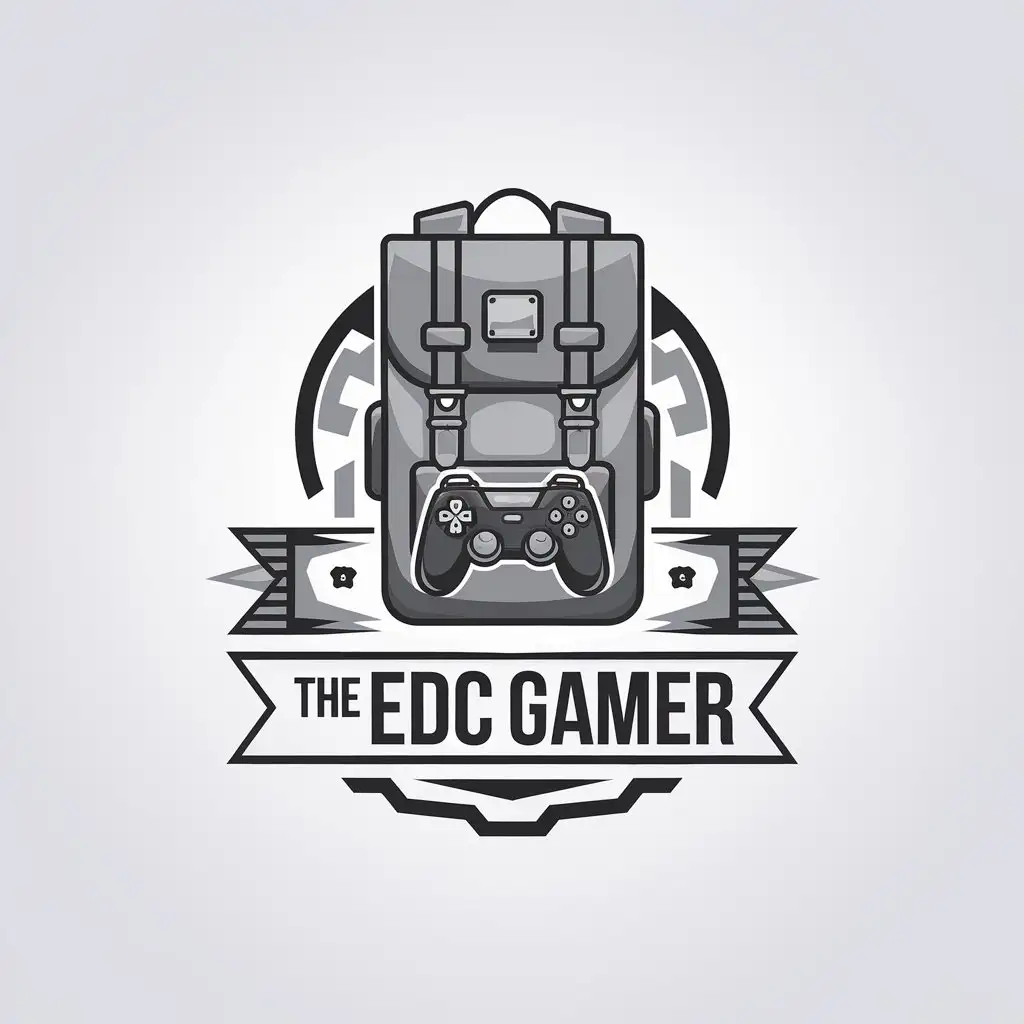 LOGO Design for The EDC Gamer Minimalistic Backpack Tech Gaming Symbol for Technology Industry