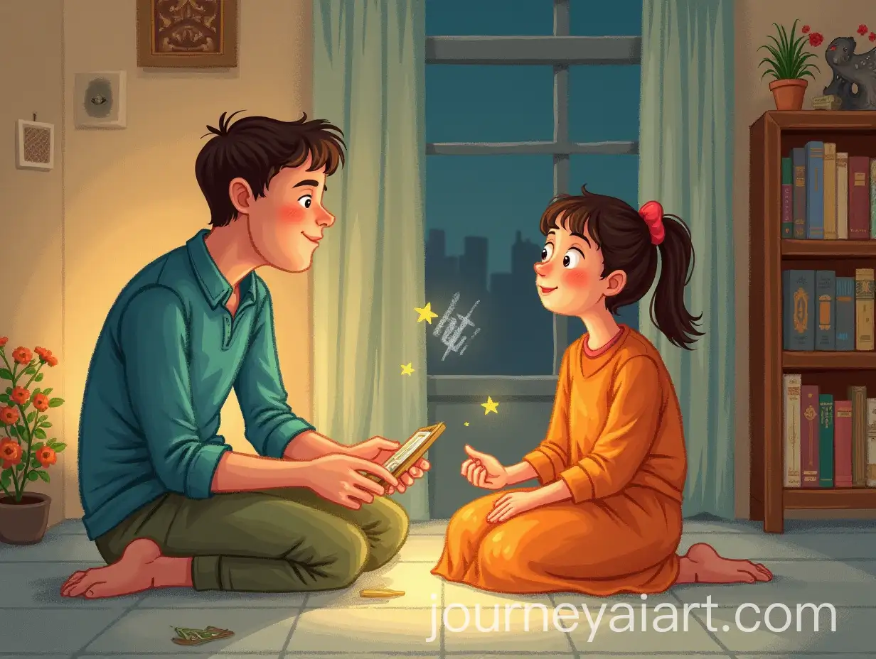 Young-Boy-Searching-for-His-Brother-in-a-Cozy-Home-Setting