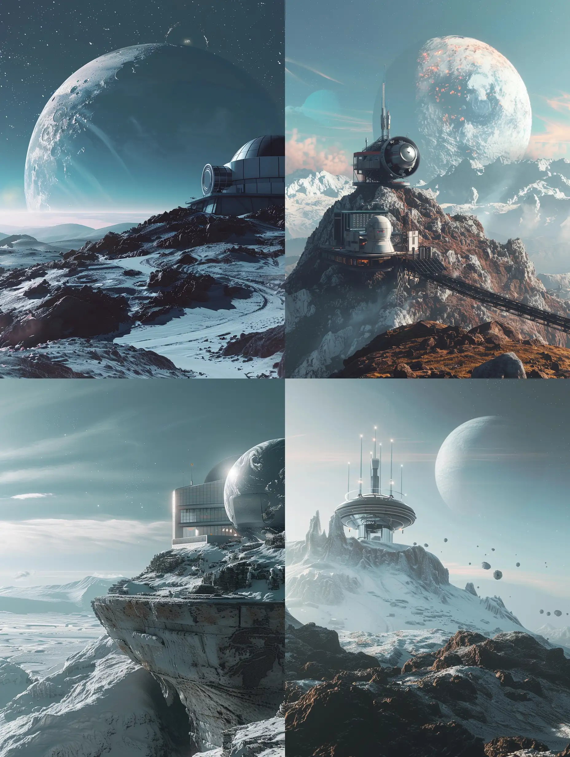 Fantastical-Planet-Observatory-with-Cosmic-Landscape-and-Spacecraft-in-8K-Film-Photography