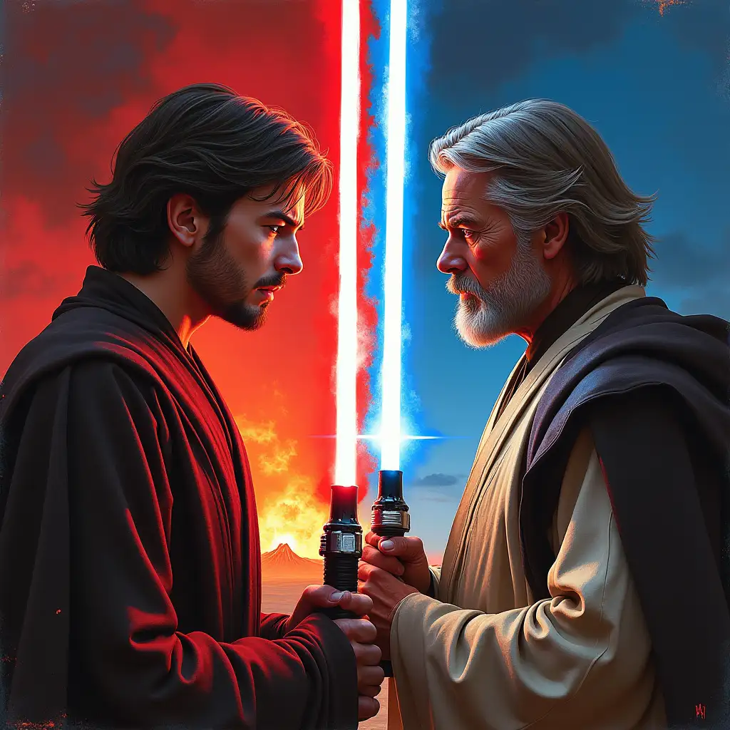 Anakin-Skywalker-vs-ObiWan-Kenobi-Epic-Duel-Poster-with-Mustafar-Backdrop