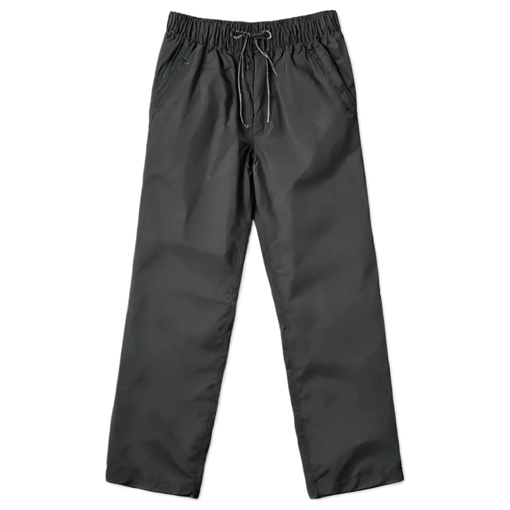 Flat-Black-Rain-Pants-on-the-Floor-HighQuality-PNG-Image-for-Versatile-Usage