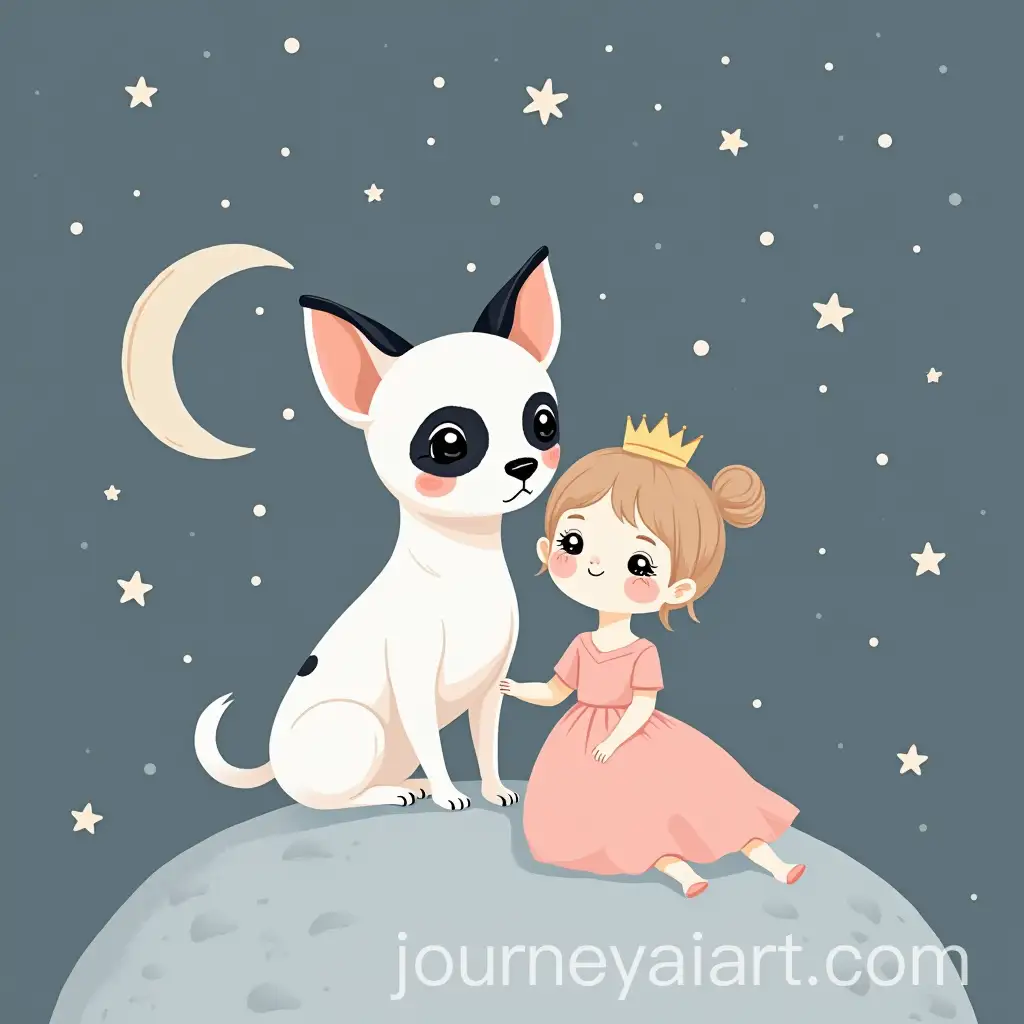 Charming-Chihuahua-and-Princess-Girl-on-a-Whimsical-Planet
