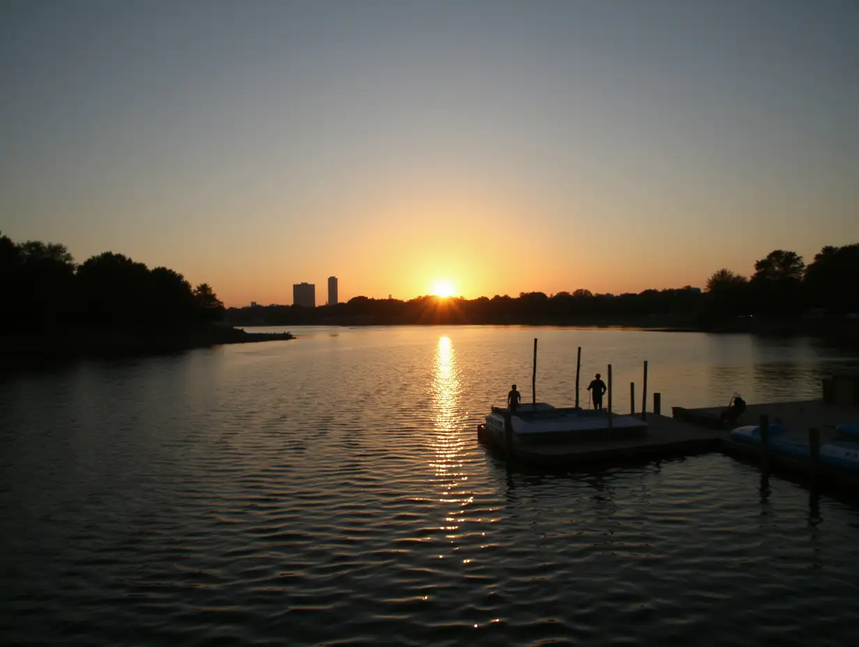 Spectacular-River-Sunset-with-Silhouetted-Trees