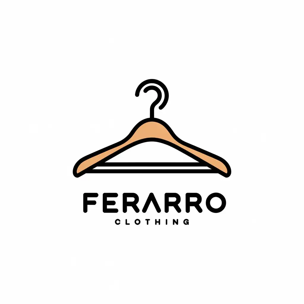 a vector logo design,with the text "ferarro", main symbol:Clothing,Moderate,be used in Clothes industry,clear background