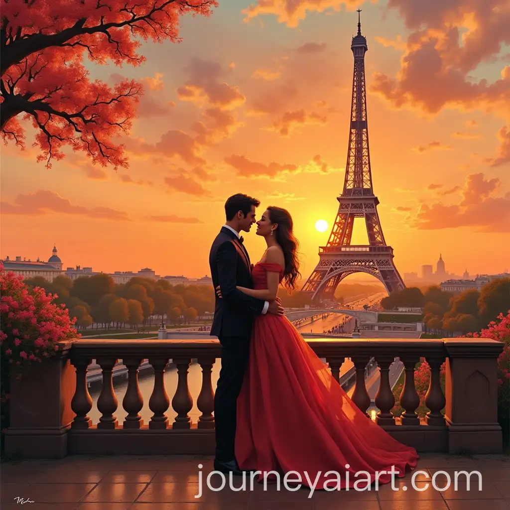 Birthday-Celebration-in-Modern-Parisian-Style-with-Eiffel-Tower-Sunset