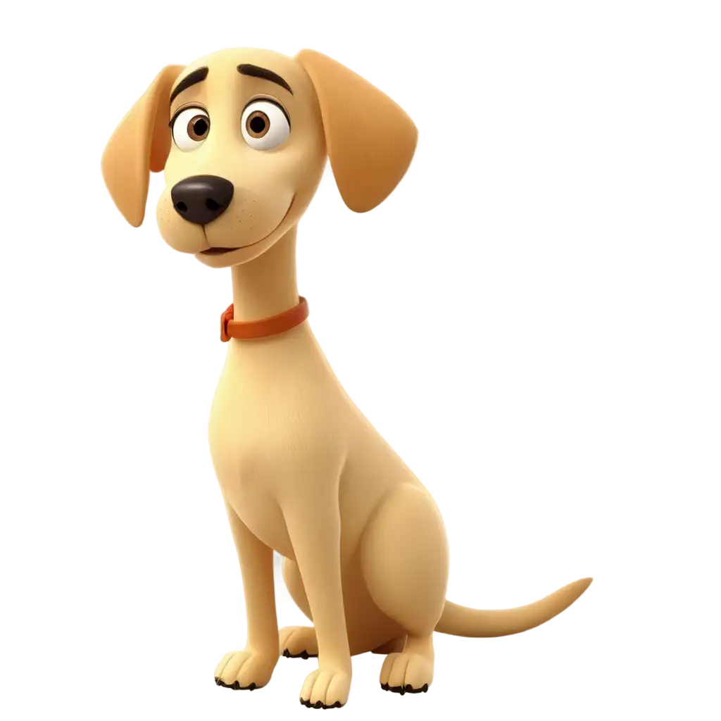 Cartoon-Pixar-Style-Yellow-Lab-Dog-PNG-Playful-and-Heartwarming-Character-Design