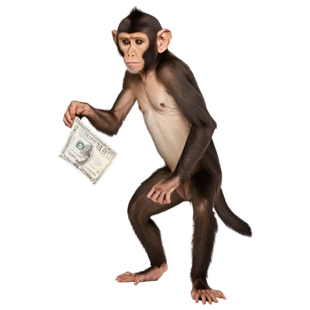 Longtailed-Monkey-Picking-Up-Money-PNG-Image-for-Vivid-Online-Presence