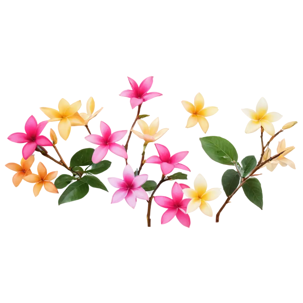 frangipani with different colors