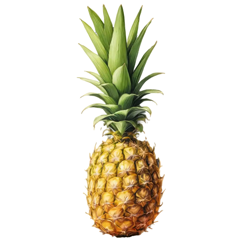 Realistically-Drawn-Pineapple-PNG-Image-for-HighQuality-Visual-Projects