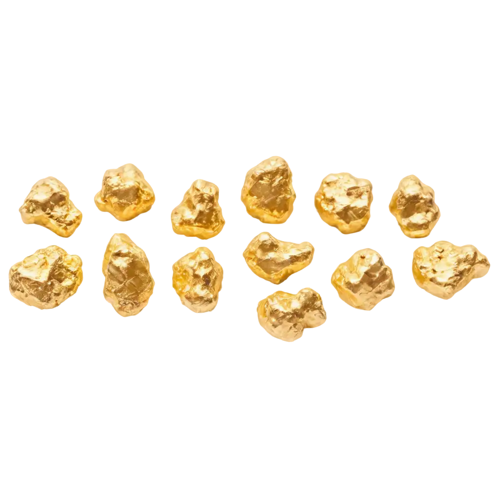 HighQuality-PNG-Image-of-Six-Gold-Nuggets-for-Enhanced-Visual-Appeal