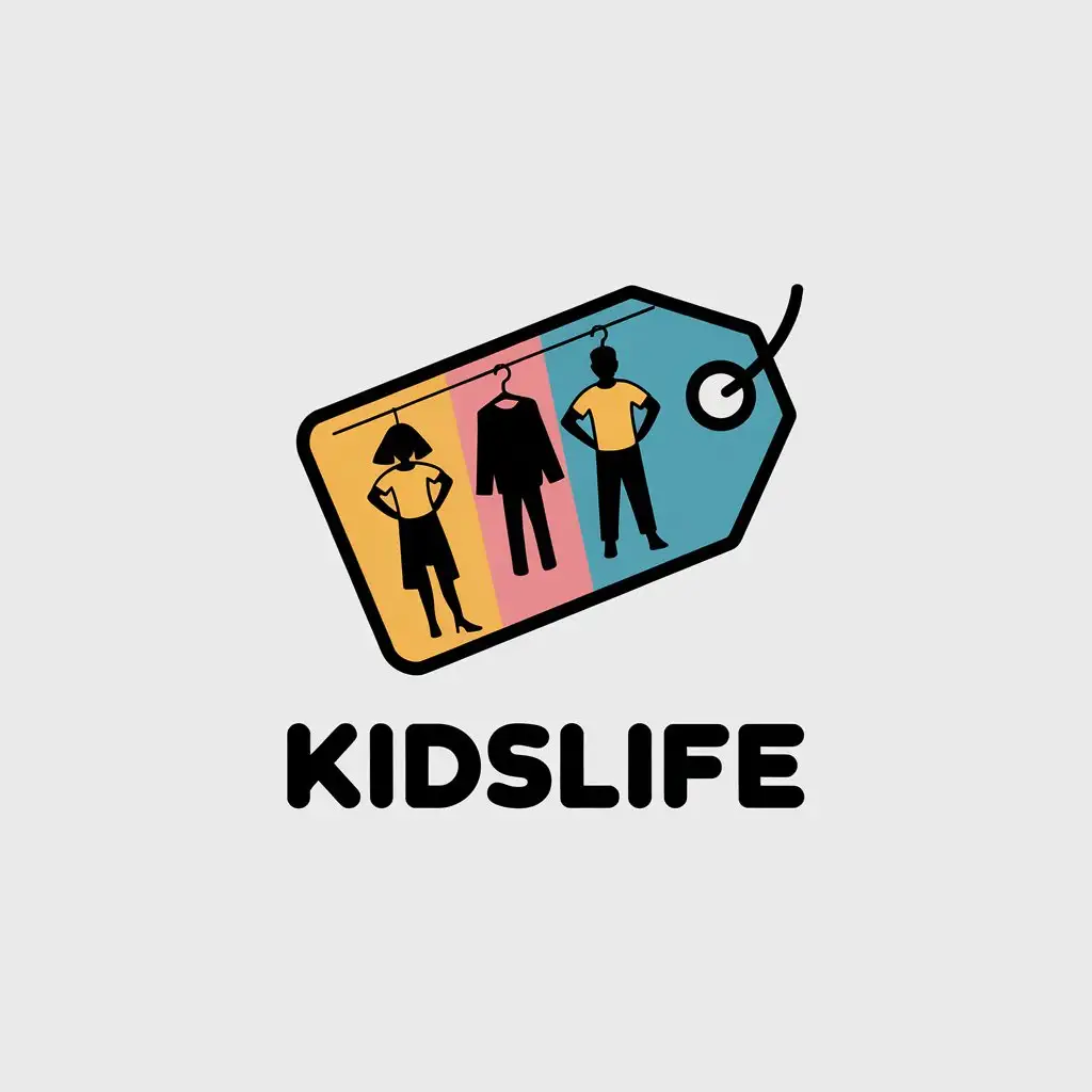 LOGO-Design-for-KiDSLiFE-Price-Tag-Fashion-with-Bright-Colors