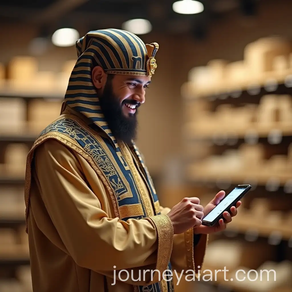 Happy-Customer-Using-B2B-App-in-Modern-Egyptian-Store