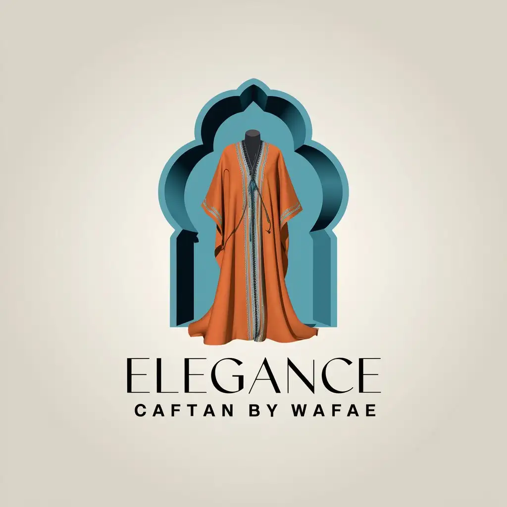 LOGO Design for Elegance Caftan by Wafae 3D Moroccan Caftan with Clear Background