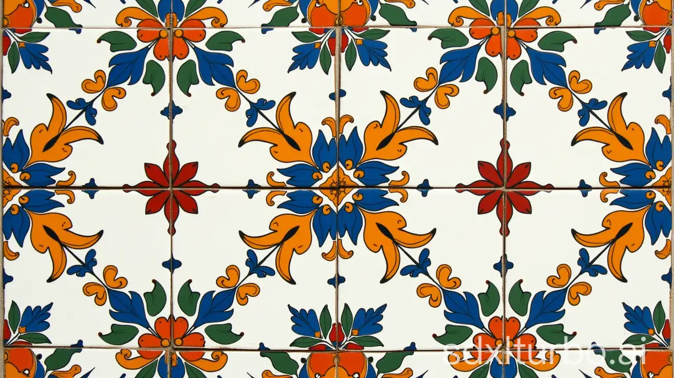 Minimalist-Talavera-Tile-Pattern-in-Vibrant-Mexican-Style