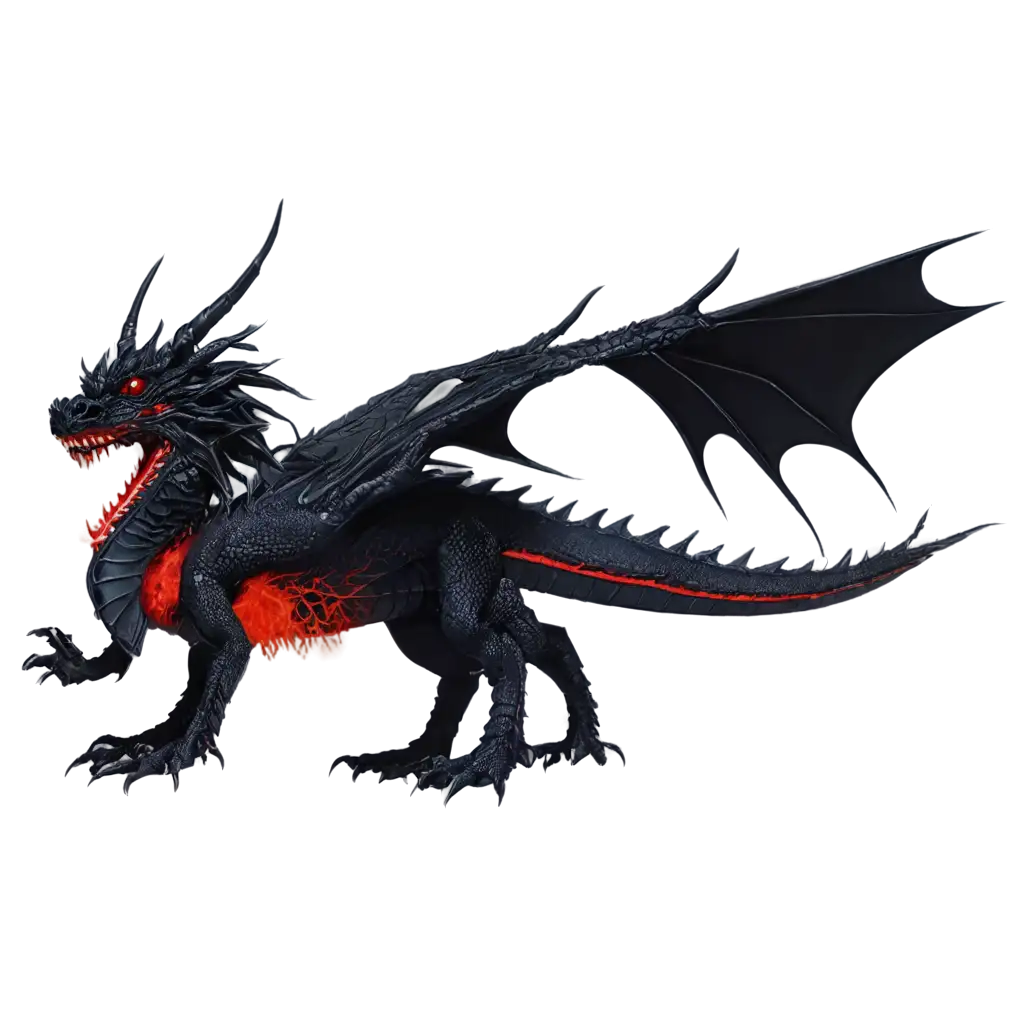 Black-Dragon-with-Red-Eyes-PNG-Image-Mystical-Creature-for-Fantasy-Art-and-Games