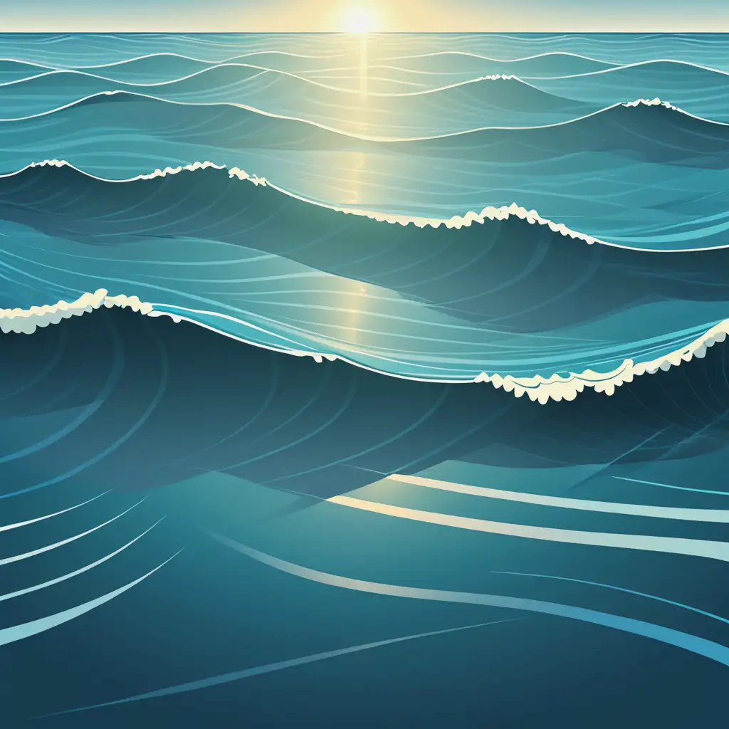 calm sea on a sunny day small wavesvector