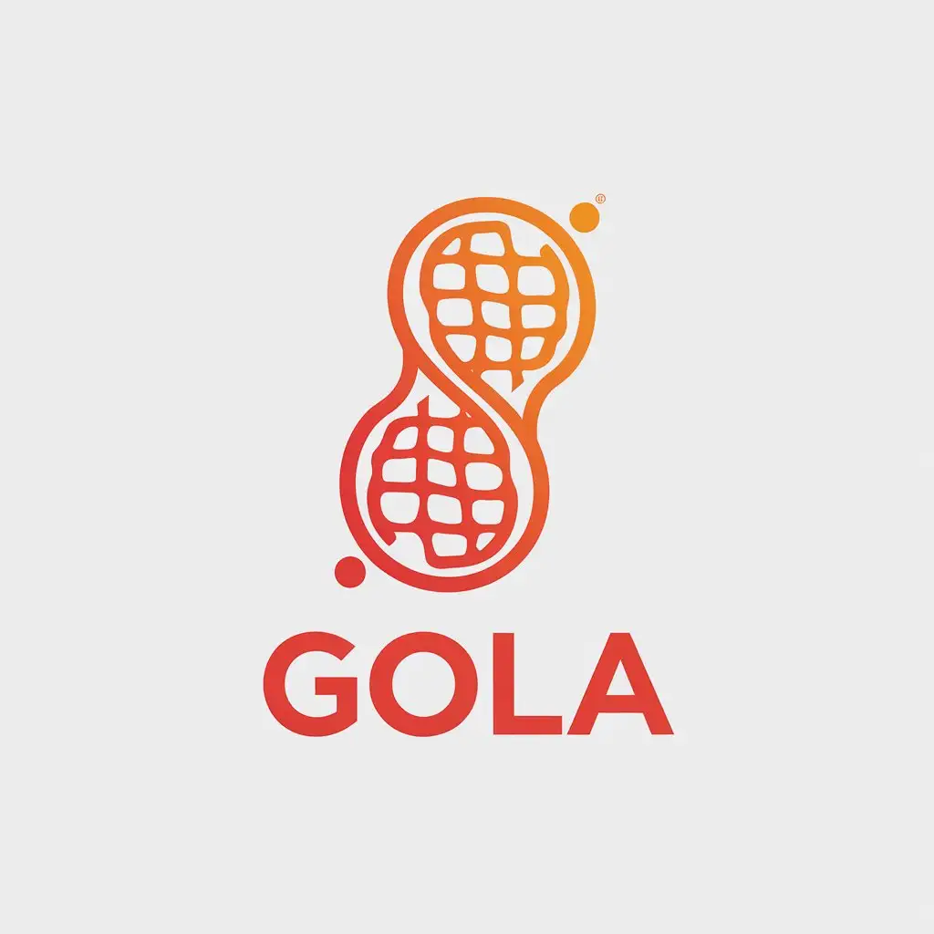 LOGO Design for GOLA Peanuts Red Color Minimalistic Colorful Theme for Retail Industry