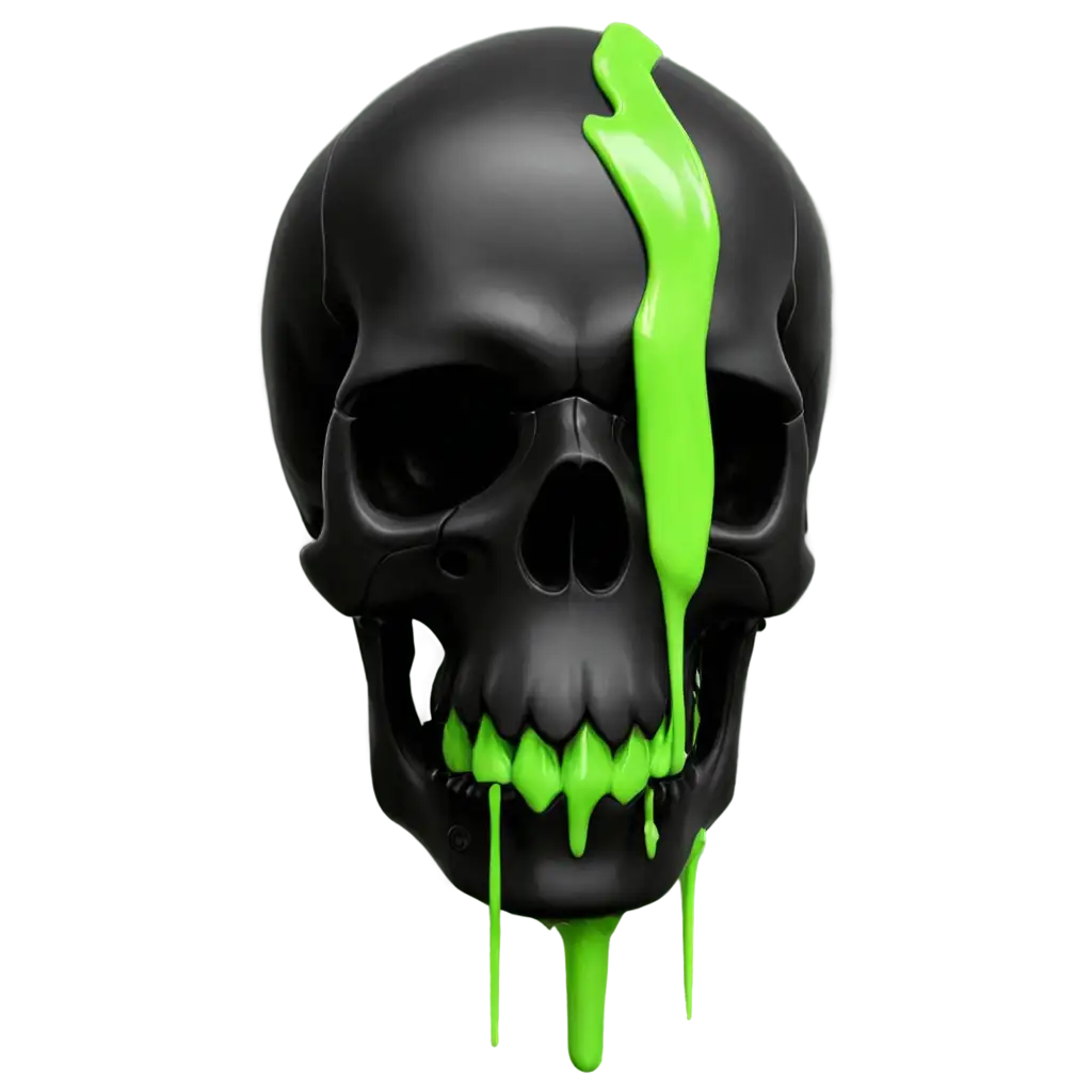 Vibrant-PNG-of-Dripping-Color-Slime-Skull-A-Unique-3D-Artistic-Vision