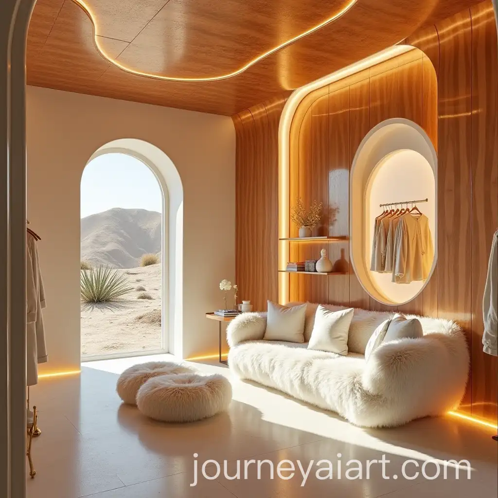 Natural-Luxury-Fashion-Boutique-with-Amber-Glass-and-Desert-Landscape