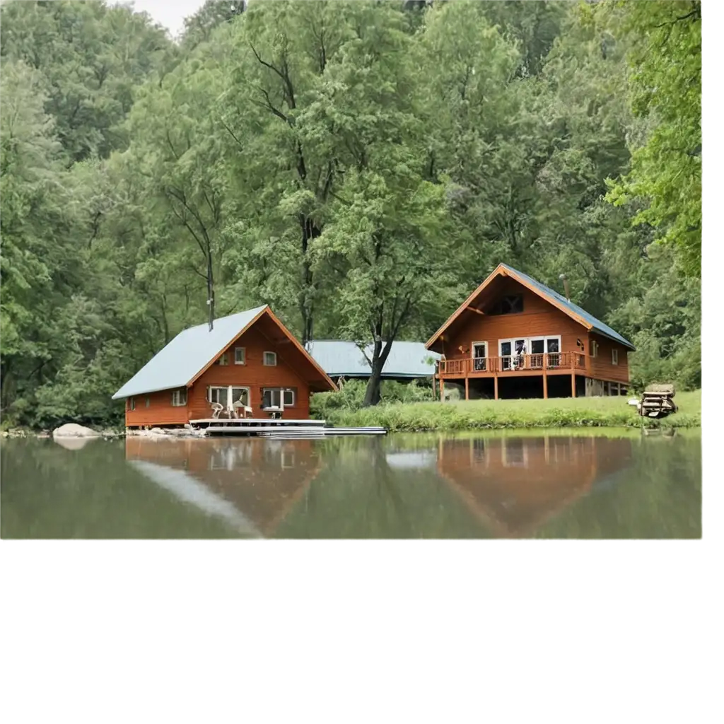 Stunning-Airbnb-Cabin-on-the-River-PNG-Image-for-HighQuality-Visuals