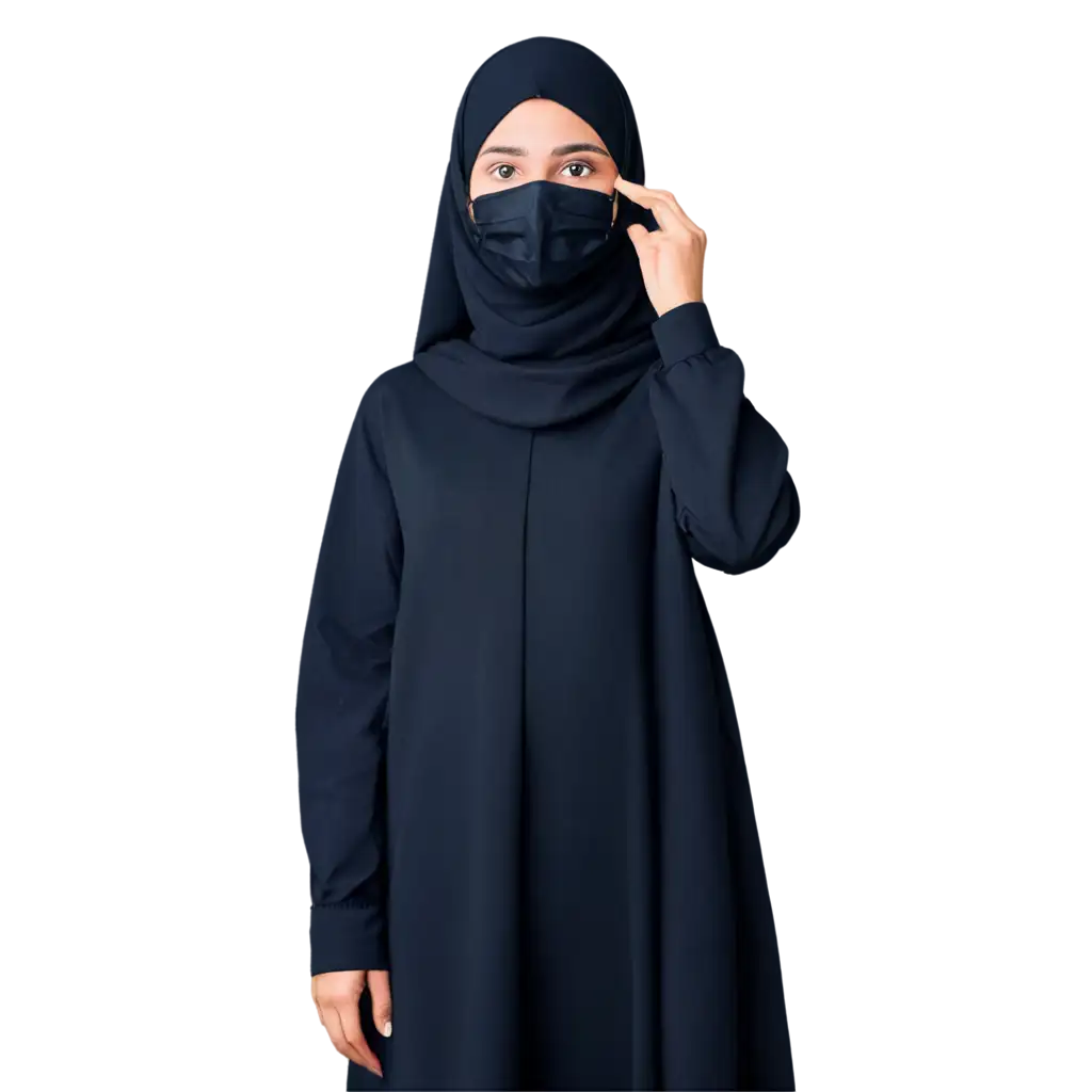 PNG-Image-of-School-Girl-with-Mask-and-Abaya-Enhance-Online-Presence